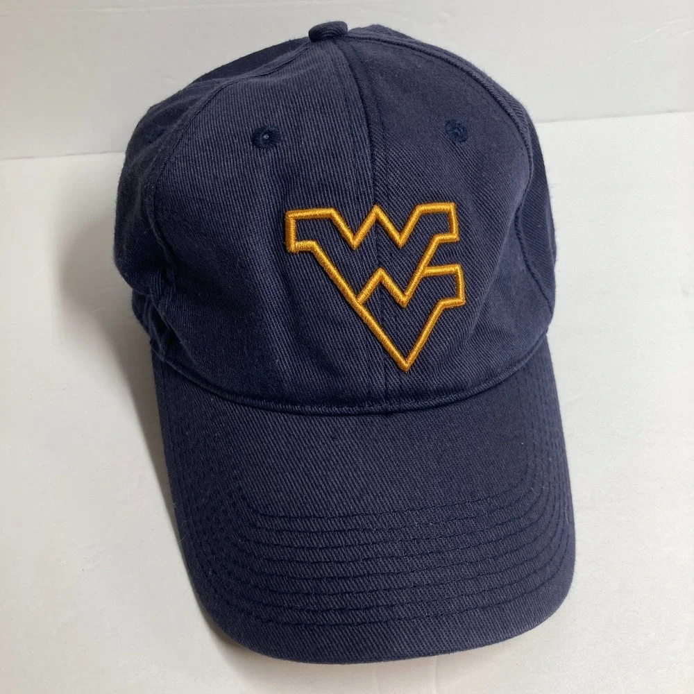 WV West Virginia Mountaineers Cap Hat Adult Navy Blue Adjustable Morgantown